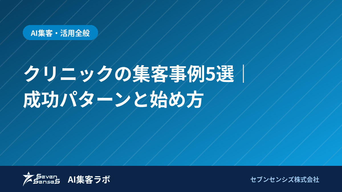 クリニックの集客事例5選｜成功パターンと始め方のアイキャッチ画像